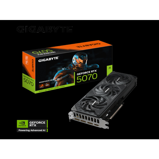 Graficka karta GIGABYTE GV-N5070WF3OC-12GD NVD/12GB/GDDR7/192bit/crna - EP2939570
