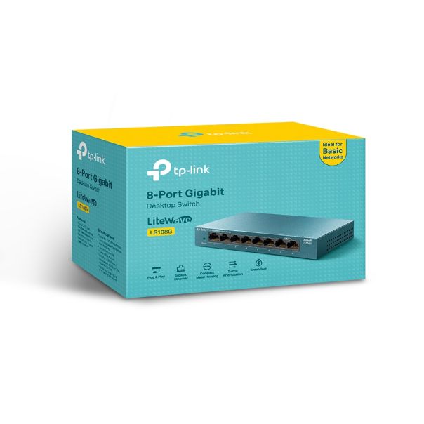 TP LINK Switch TP-LINK LS108G LiteWave Gigabit 8xRJ-45/10/100/1000Mbps/metalno kućište - LS108G