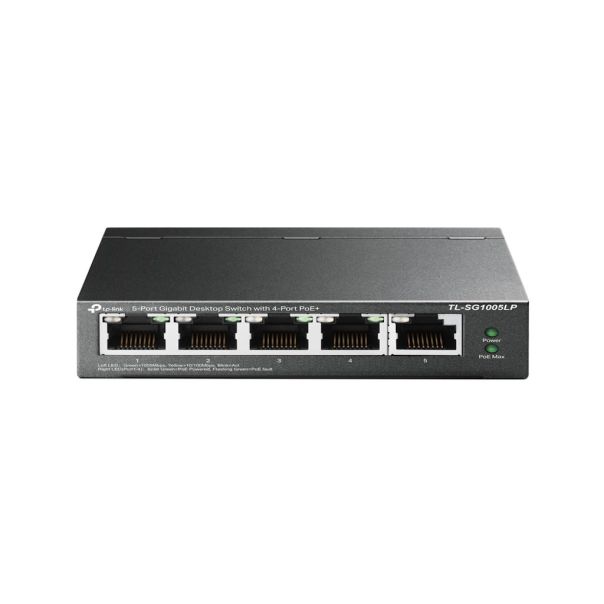 TP LINK Svič 10/100/1000 5-port TL-SG1005LP 4xPoE port 30W TL-SG1005LP - 107322