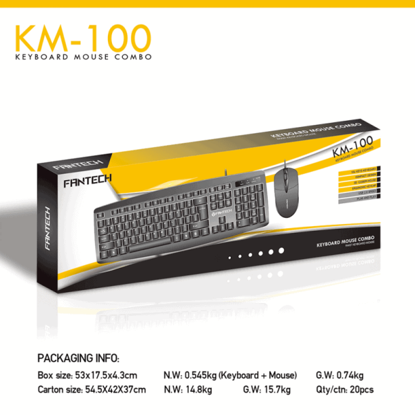 FANTECH Tastatura i miš KM100 - 73176