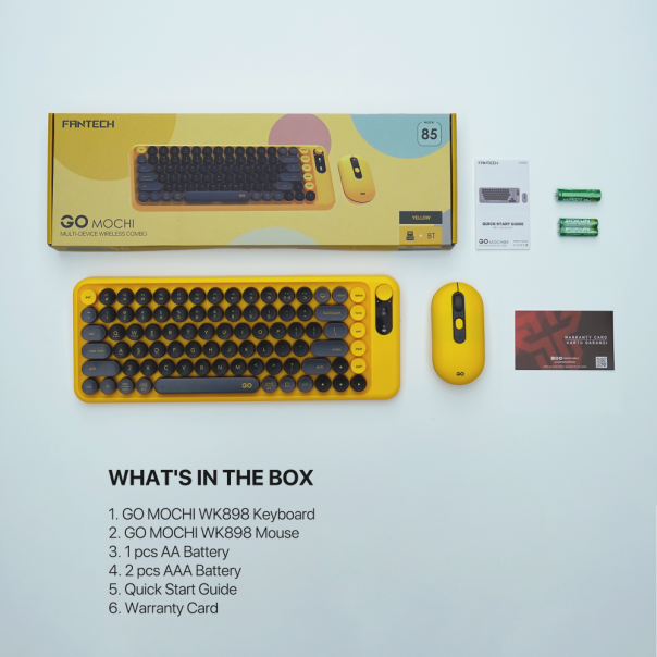 Combo miš tastatura wireless Fantech WK-898 GO mochi85 ljubičasta - 221133