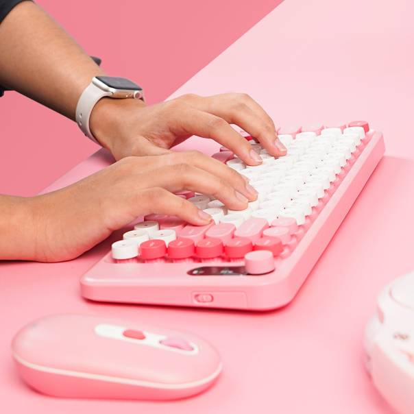 Combo miš tastatura wireless Fantech WK-898 GO mochi85 pink - 221132