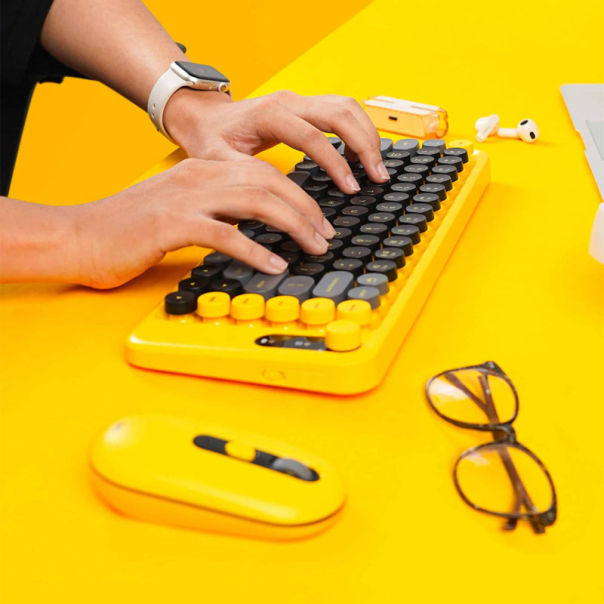 Combo miš tastatura wireless Fantech WK-898 GO mochi85 žuta - G221134