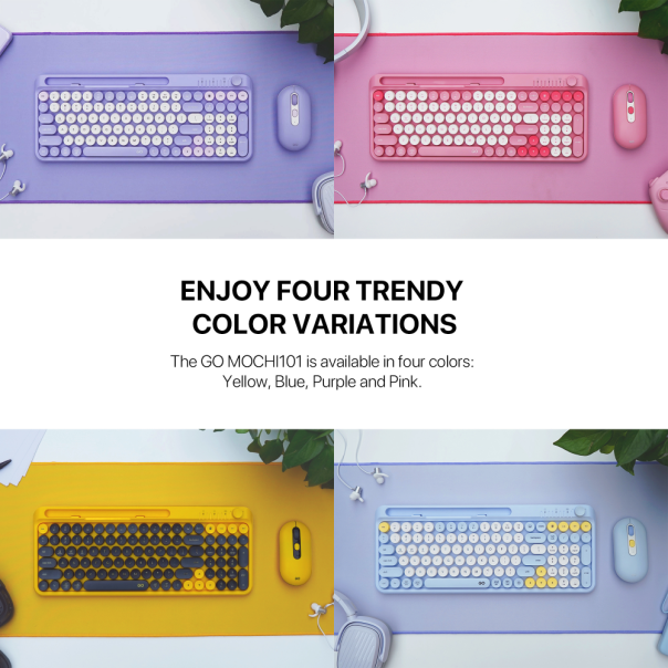 Combo miš tastatura wireless Fantech WK-899 GO mochi101 žuta - 221873