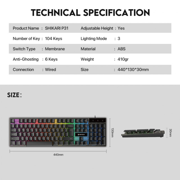 Combo set Gaming Fantech P31 Hero 3u1 - G213764