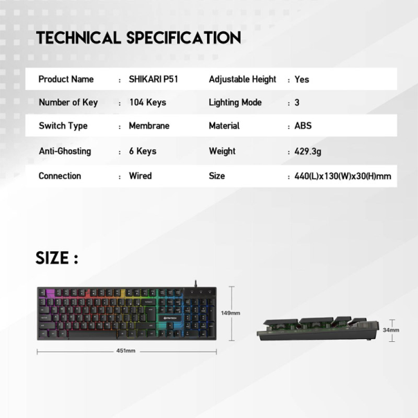 Combo set Gaming Fantech P51 Power 5u1 - G213765