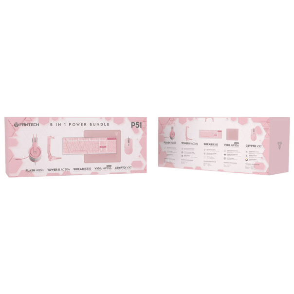Combo set Gaming Fantech P51 Power 5u1 Sakura - G218217