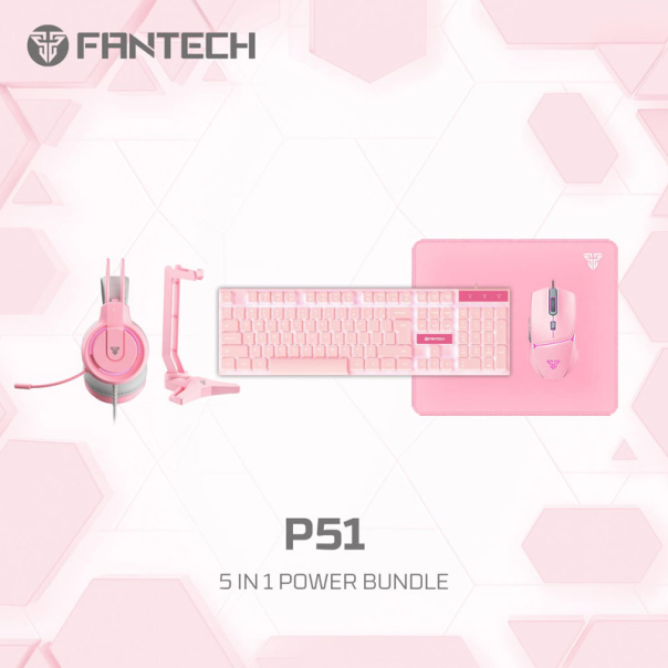 Combo set Gaming Fantech P51 Power 5u1 Sakura - G218217