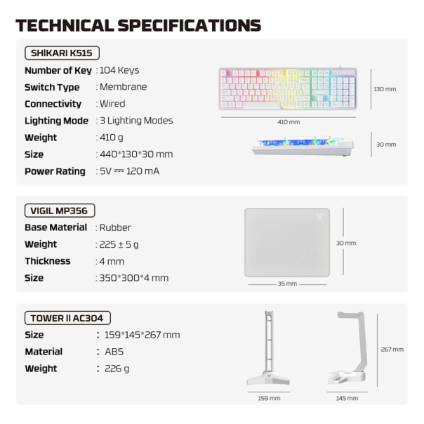 Combo set Gaming Fantech P51 Power 5u1 Space Edition - G218216