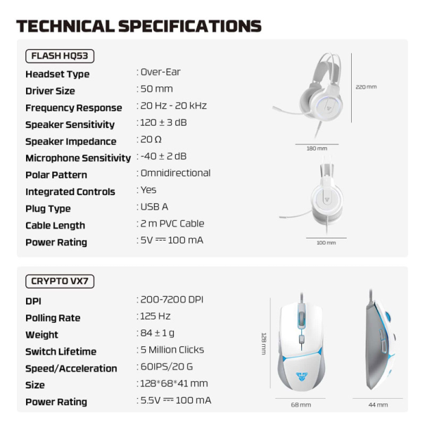 Combo set Gaming Fantech P51 Power 5u1 Space Edition - G218216