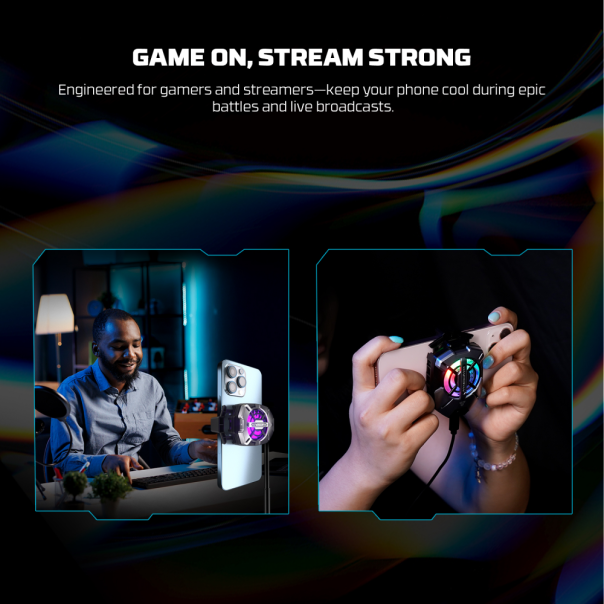 Cooler za telefon Fantech PC10 Glester RGB crni - 217309