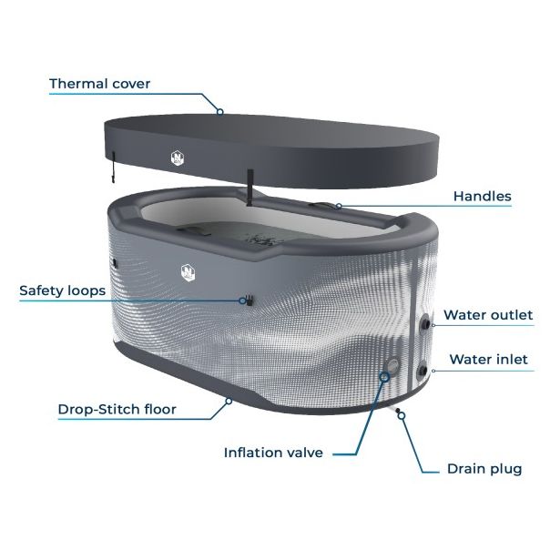 Penguin Ice bath tub - Rashladna kada - 170x92x60cm - 13803-1-1