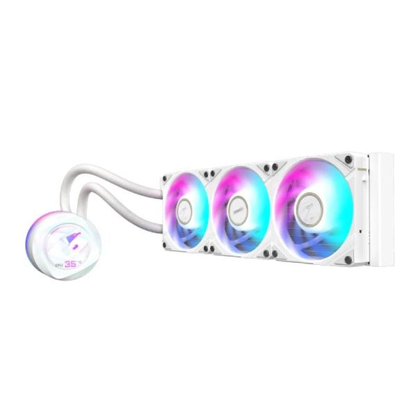 GIGABYTE Kuler Aorus Waterforce X II 360 Ice LCD Edge View, bela - CPU01514