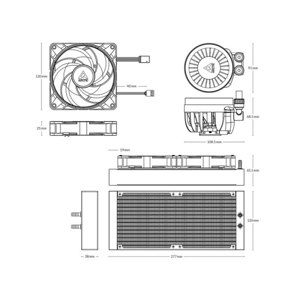 ARCTIC Vodeno procesorsko hlađenje Liquid Freezer III 240 A-RGB ACFRE00150A, bela - CPU01684