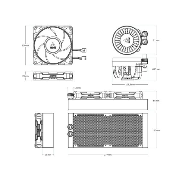 ARCTIC Vodeno hlađenj Liquid Freezer III Pro 240 A-RGB ACFRE00182A, crna - CPU01739