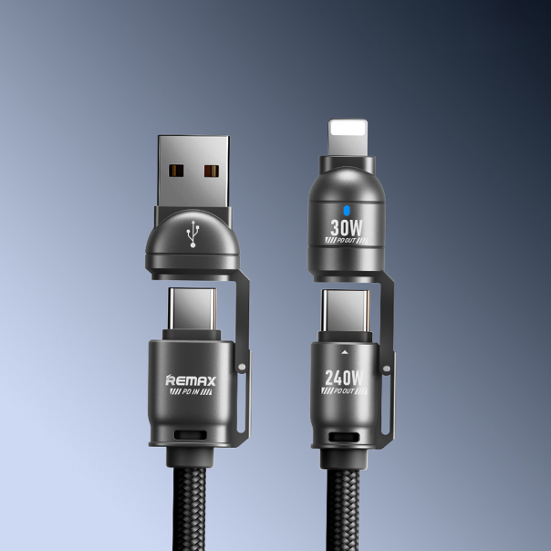 Crossbody visenamenski data kabl REMAX Vanguard 240W C7(A+C-C+L) 1,5m - 221837