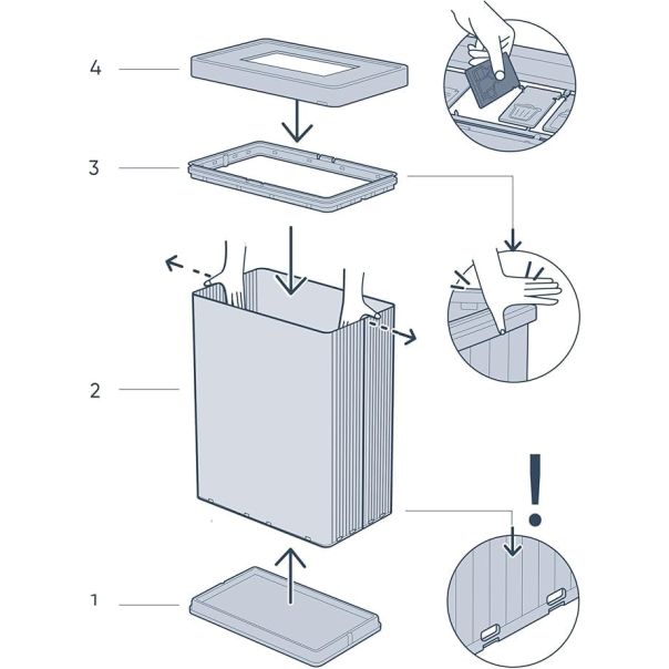 CURVER Kanta za otpatke 54L Verto, pearl grey - CU 00395-Y83