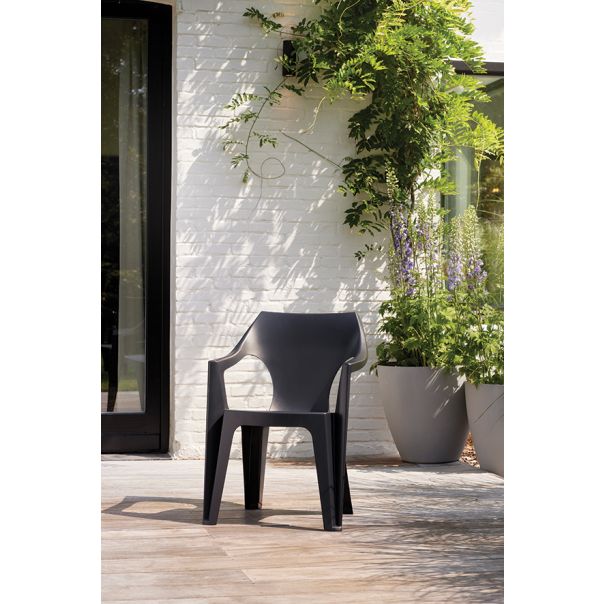 KETER Baštenska stolica Dante lowback, grafit - CU 207063