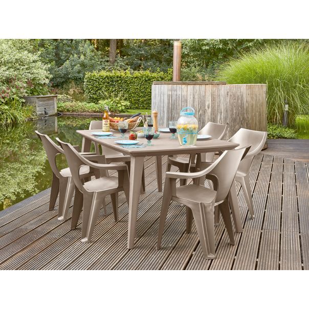 KETER Baštenska stolica Dante lowback, kapućino - CU 209326