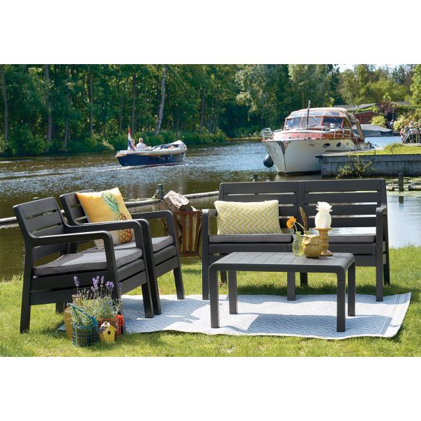 KETER Baštenska garnitura Delano, grafit - CU 221538