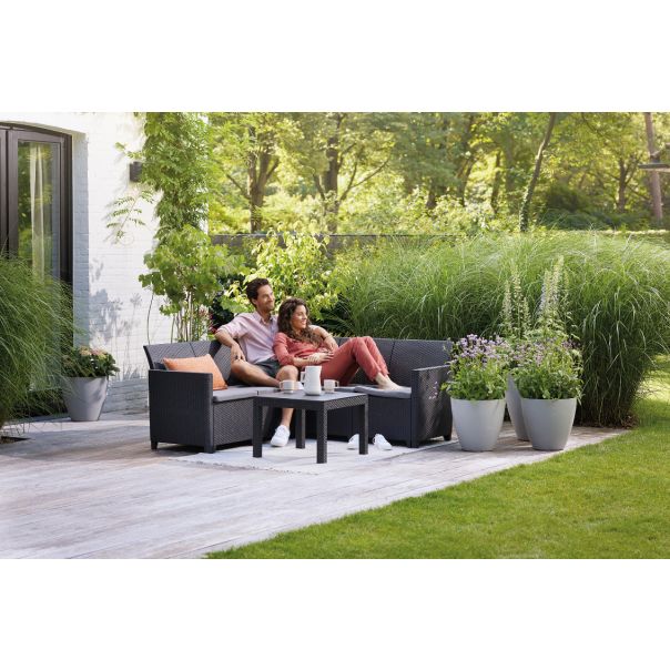 KETER Baštenska ugaona garnitura Marie, grafit - CU 252710