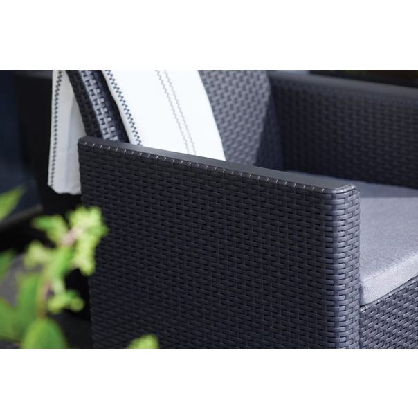 KETER Baštenska garnitura sa box stolom Claire, grafit - CU 253084