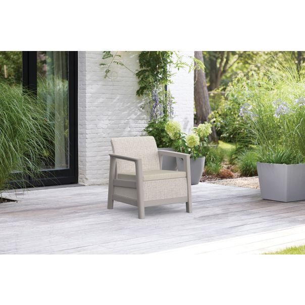 KETER Baštenske fotelje sa box stolom Scandi linea, bež - CU 264044