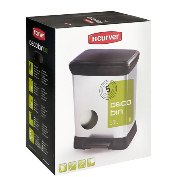 CURVER Kanta 30L Deco Silver - CU 02164-582