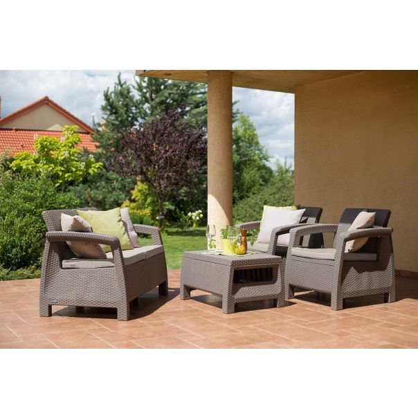 KETER Baštenski set Corfu II, Pe-ratan, kapućino - CU227640