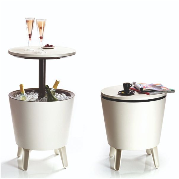 KETER Baštenski barski sto, za terasu i dvorište sa kutijom za led, krem CU 230900 - CU 230900