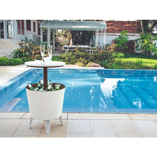 KETER Baštenski barski sto, za terasu i dvorište sa kutijom za led, krem CU 230900 - CU 230900