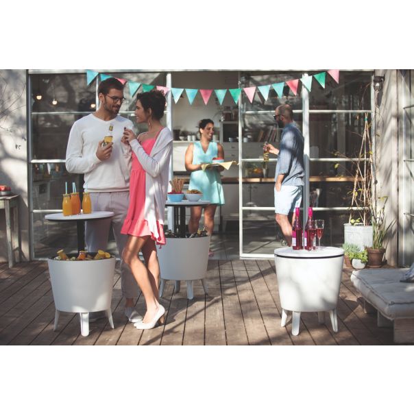 KETER Baštenski barski sto, za terasu i dvorište sa kutijom za led, krem CU 230900 - CU 230900