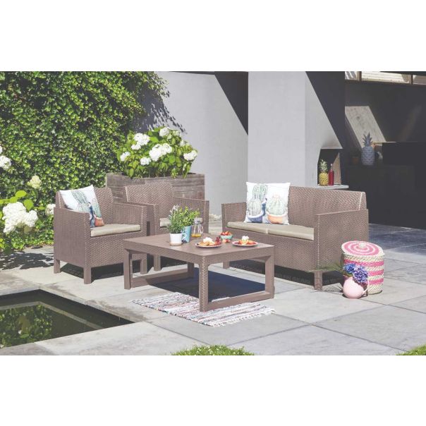 KETER Baštenski set Orlando sa Lyon stolom, kapućino - CU232297