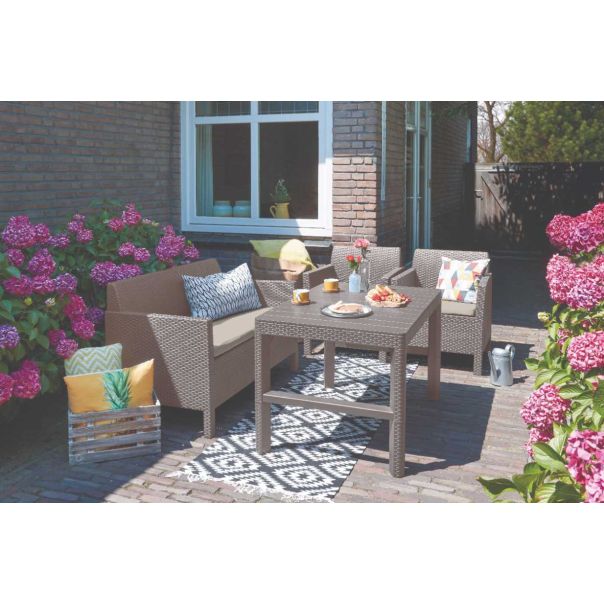 KETER Baštenski set Orlando sa Lyon stolom, kapućino - CU232297