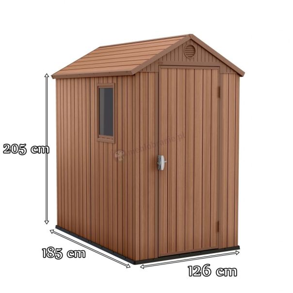 KETER Baštenska kuća Darvin 183 x 126 x 204 cm, braon - CU 246949