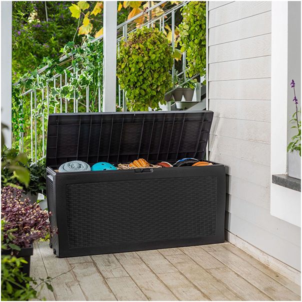 KETER Baštenska kutija za odlaganje Samoa ratan box 270l, grafit CU 246963 - CU 246963