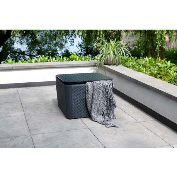 KETER Baštenska garnitura Novara sa box stolom, grafit - CU247294