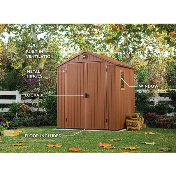 KETER Baštenska kuća Darvin 190 x 182 x 221 cm, braon - CU 249360