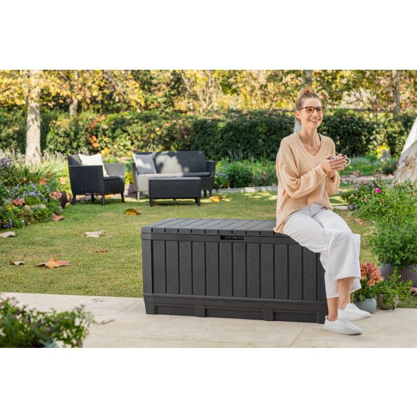 KETER Baštenska kutija za odlaganje Kentwood 350L, grafit CU 249462 - CU 249462