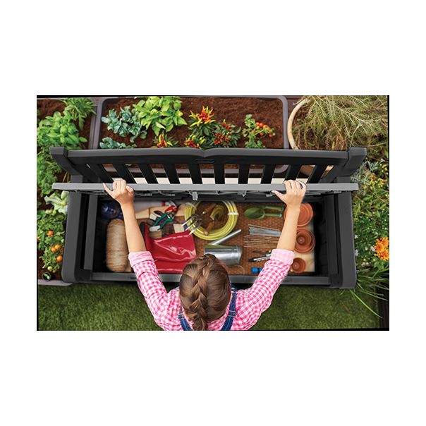 KETER Baštenska klupa-kutija za odlaganje Eden 265L, grafit - CU 250076