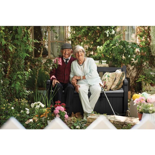 KETER Baštenska klupa-kutija za odlaganje Eden 265L, grafit - CU 250076