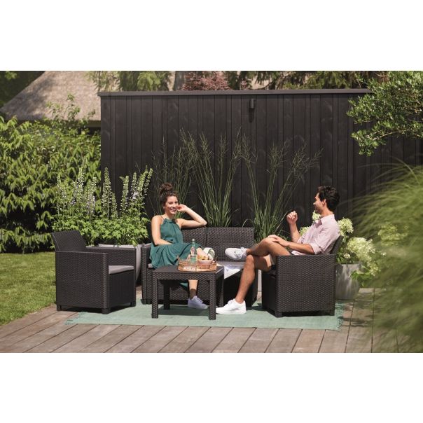 KETER Baštenska garnitura Marie 2 seater , grafit - CU 252642