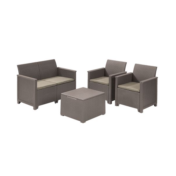 KETER Baštenski set Elodie 2 seater sa box stolom, kapućino - CU 254091