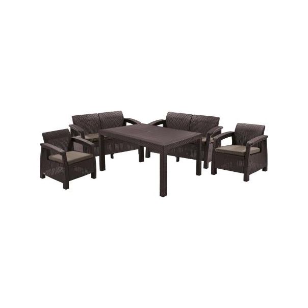 KETER Baštenski set Corfu Fiesta, Pe-ratan, braon CU 258945 - CU 258945