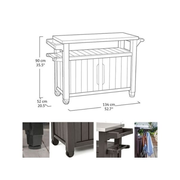 KETER Sto mobilni Unity XL 207L, grafit CU 230419 - CU 230419