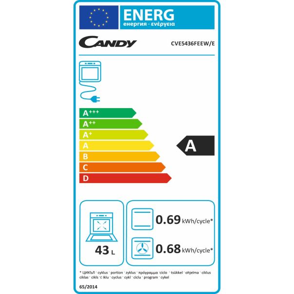 CANDY Šporet CVE 5436 FEEW/E - CVE5436FEEW-E