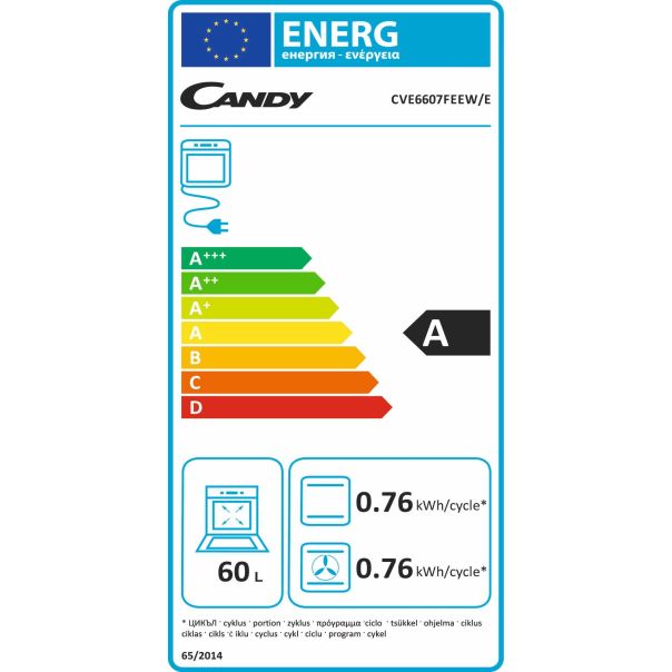 CANDY Šporet CVE 6607 FEEW/E - CVE6607FEEW-E