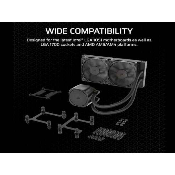 CORSAIR Kuler sa vodenim hlađenjem za CPU Nautilus 240 RS 240mm dual, crna - CW-9060088-WW