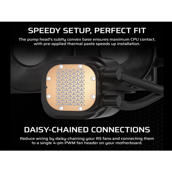 CORSAIR Kuler sa vodenim hlađenjem za CPU Nautilus 240 RS 240mm dual, crna - CW-9060088-WW