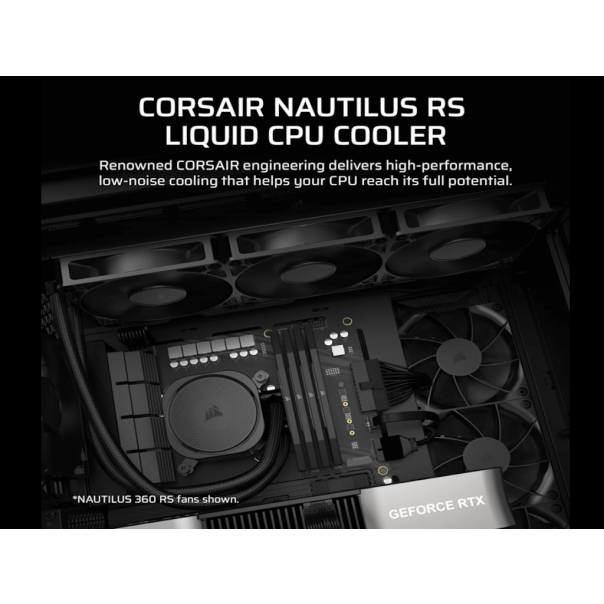 CORSAIR Kuler sa vodenim hlađenjem za CPU Nautilus 240 RS 240mm dual, crna - CW-9060088-WW